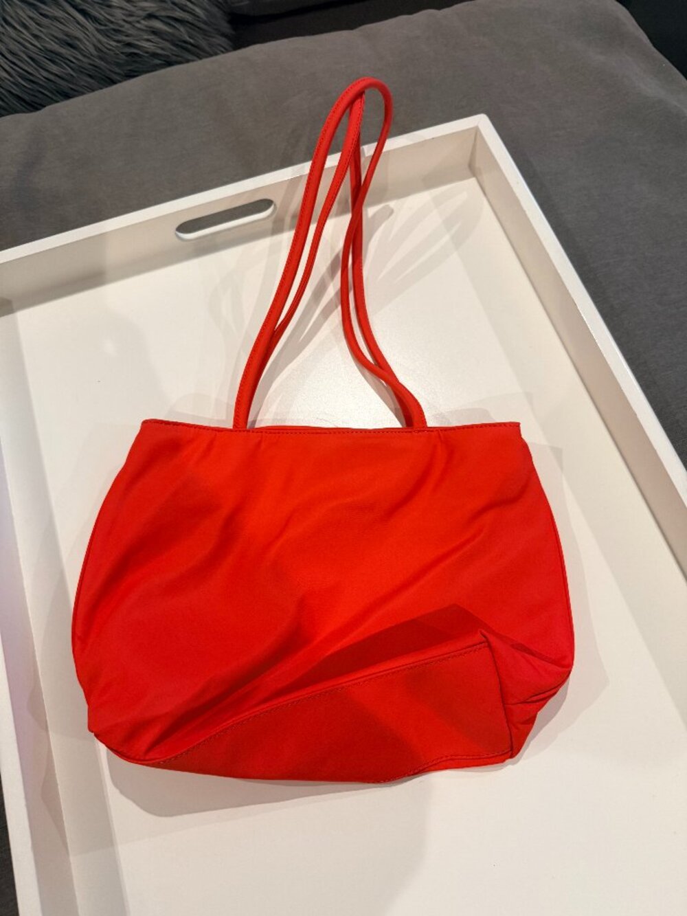 Aritzia Vintage Red Shoulder Tote Bag Handbag – Bright Red